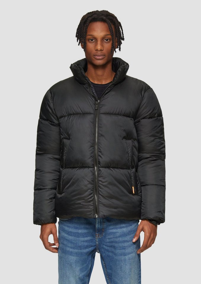 QS Allwetterjacke Wattierte Steppjacke mit verstellbarem Saum Label-Patch von QS