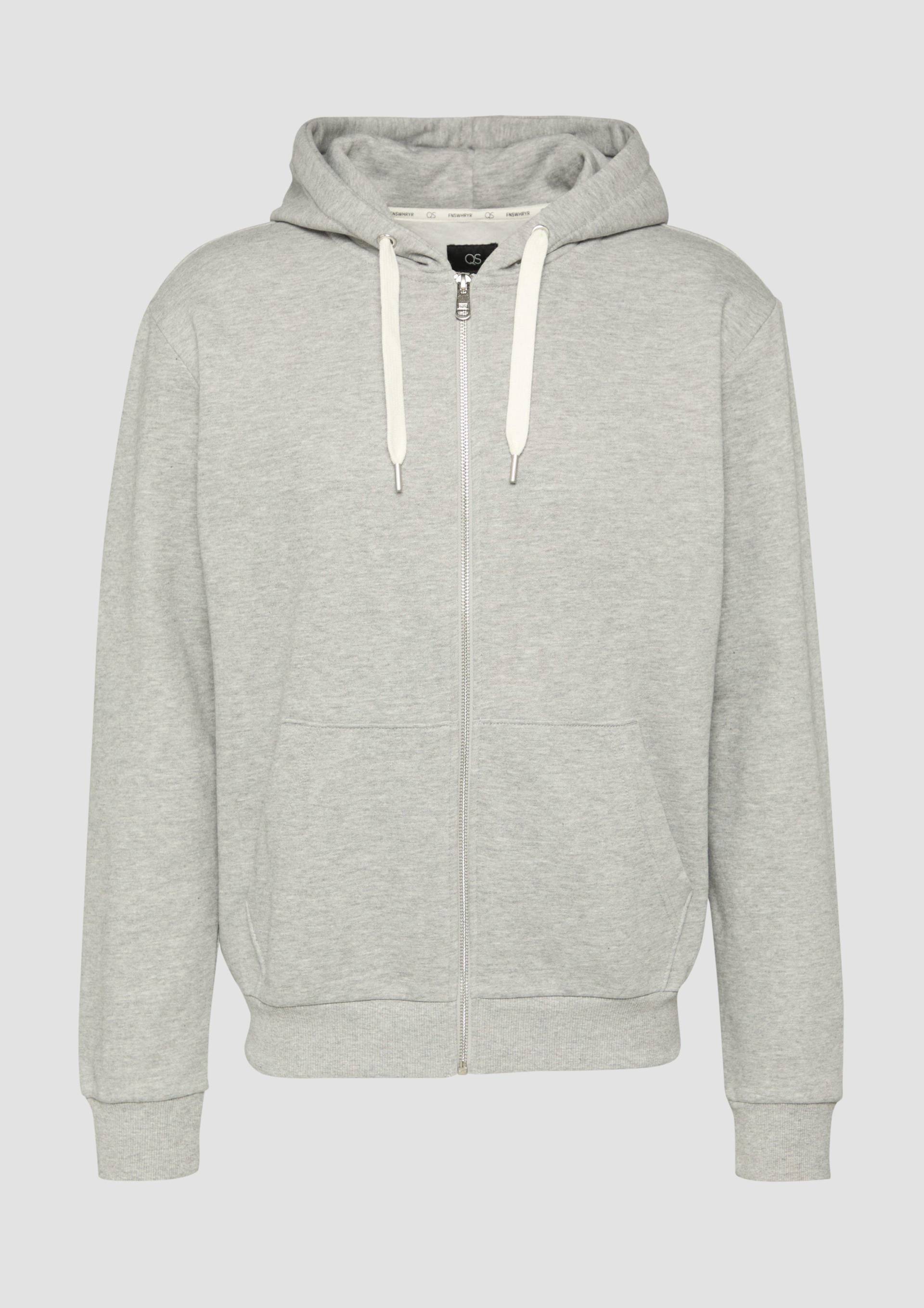 QS - Basic-Sweatjacke, Herren, grau von QS