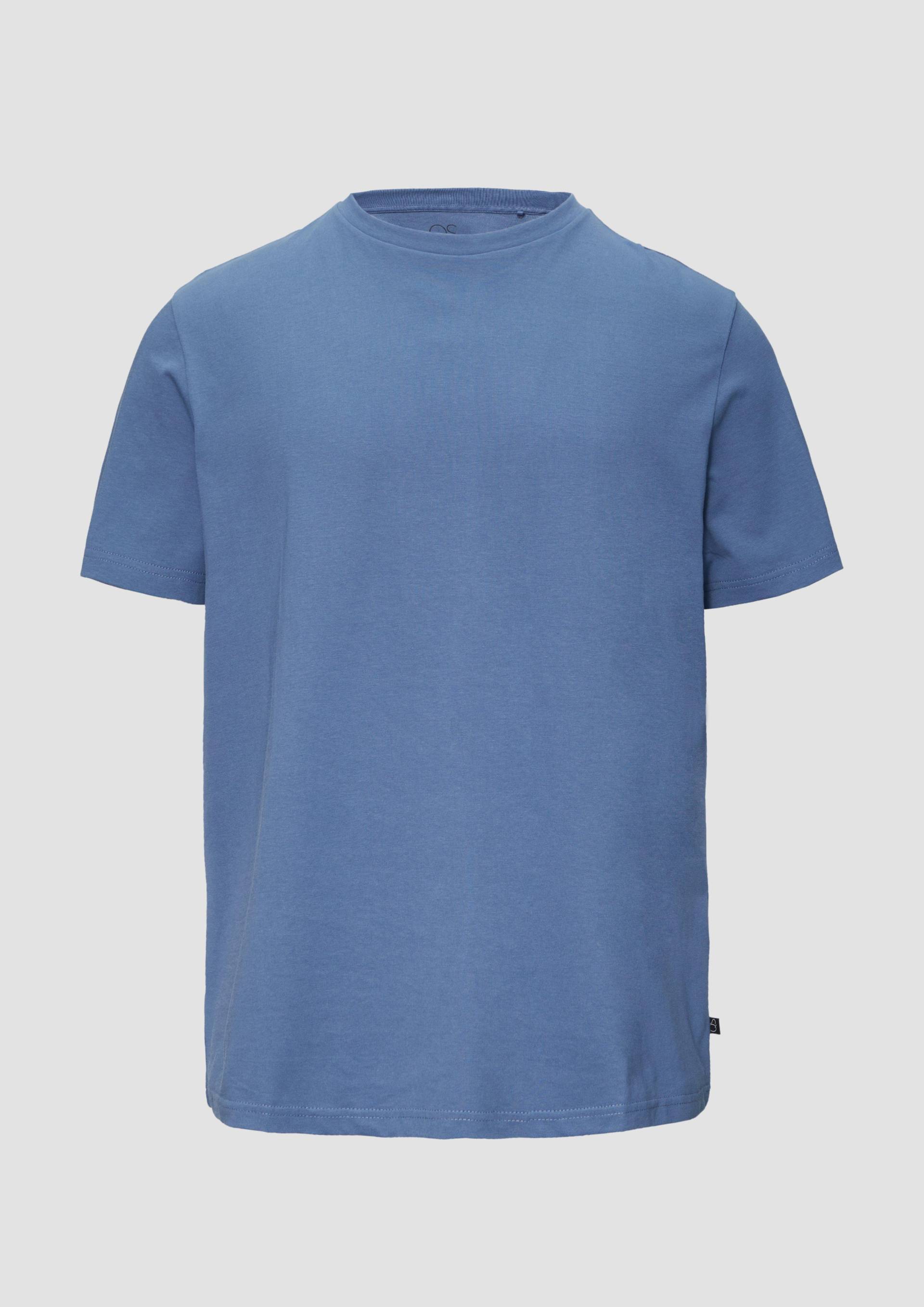 QS - Basic T-Shirt, Herren, blau von QS