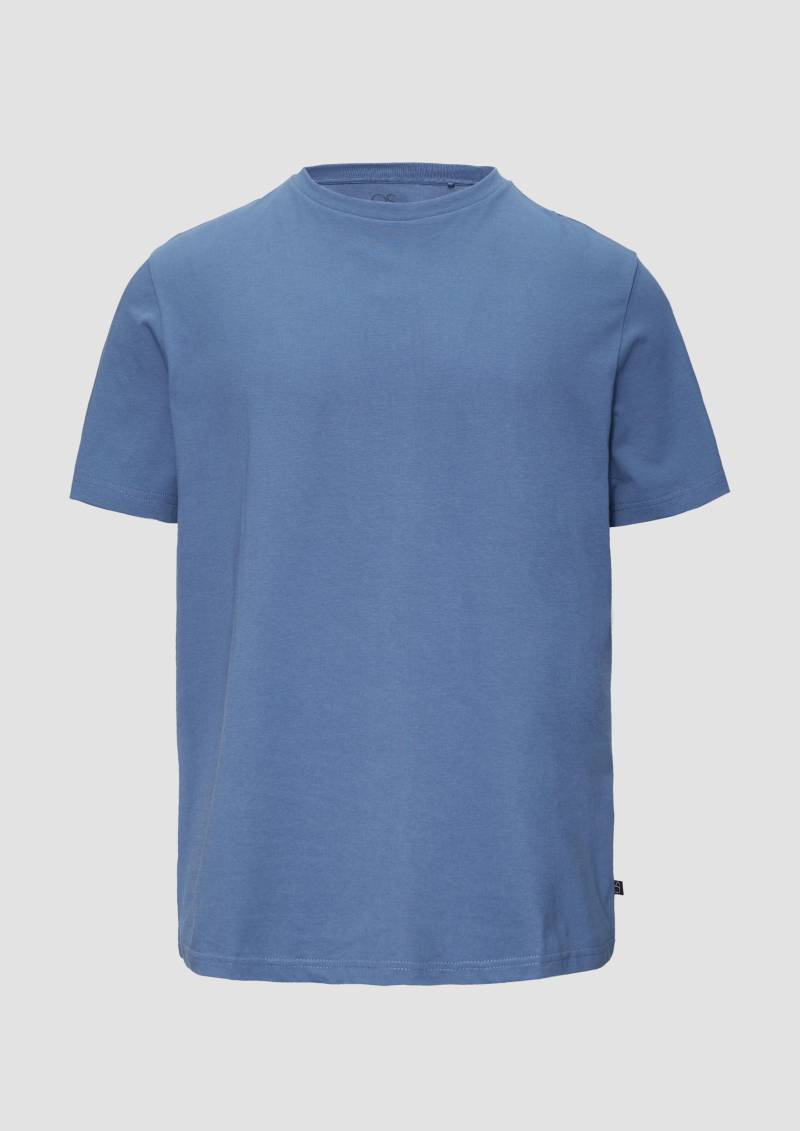 QS - Basic T-Shirt, Herren, blau von QS