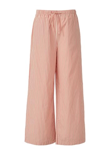 QS Baumwoll-Streifenhose mit weitem Bein x Sarah & Tini Papaya 34 von QS