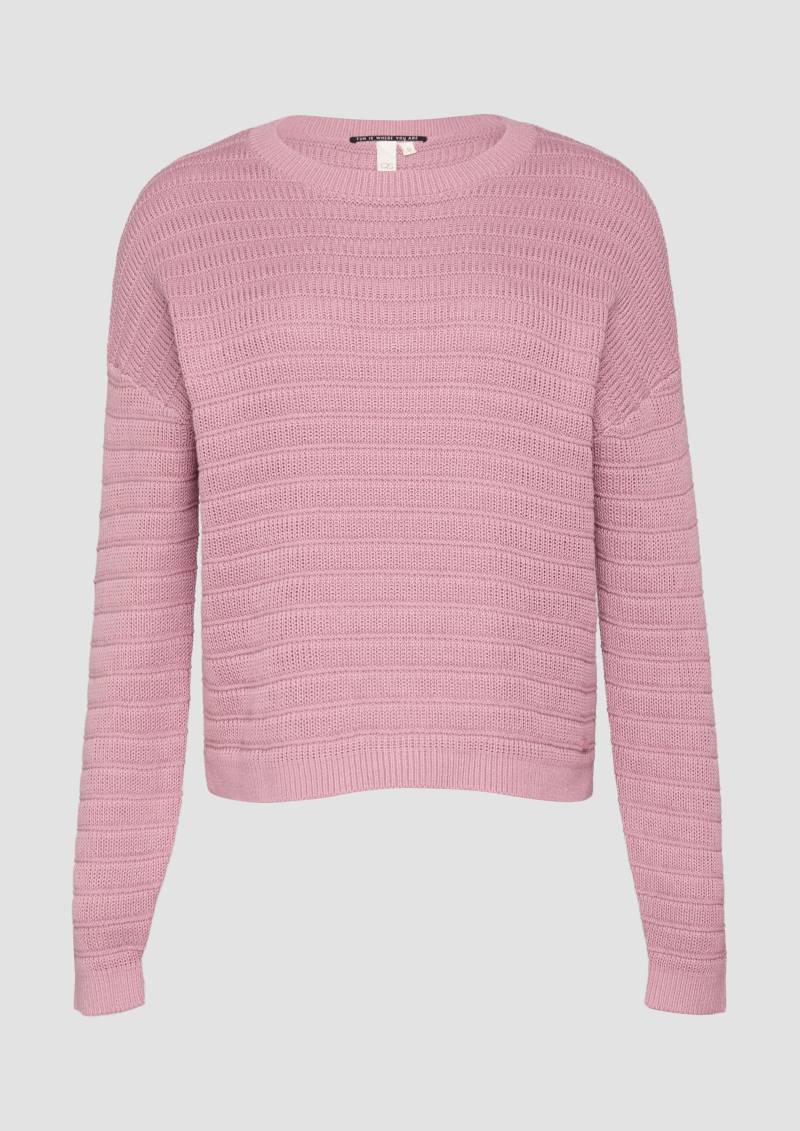 QS - Baumwollmix-Pullover mit Strukturmuster, Damen, Rosa QS - Baumwollmix-Pullover mit Strukturmuster, Damen, Rosa von QS