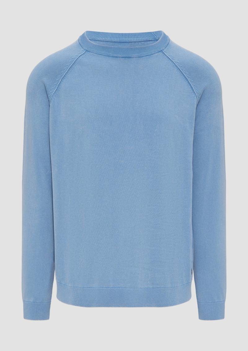 QS - Baumwollpullover im Used-Look, Herren, blau QS - Baumwollpullover im Used-Look, Herren, blau von QS