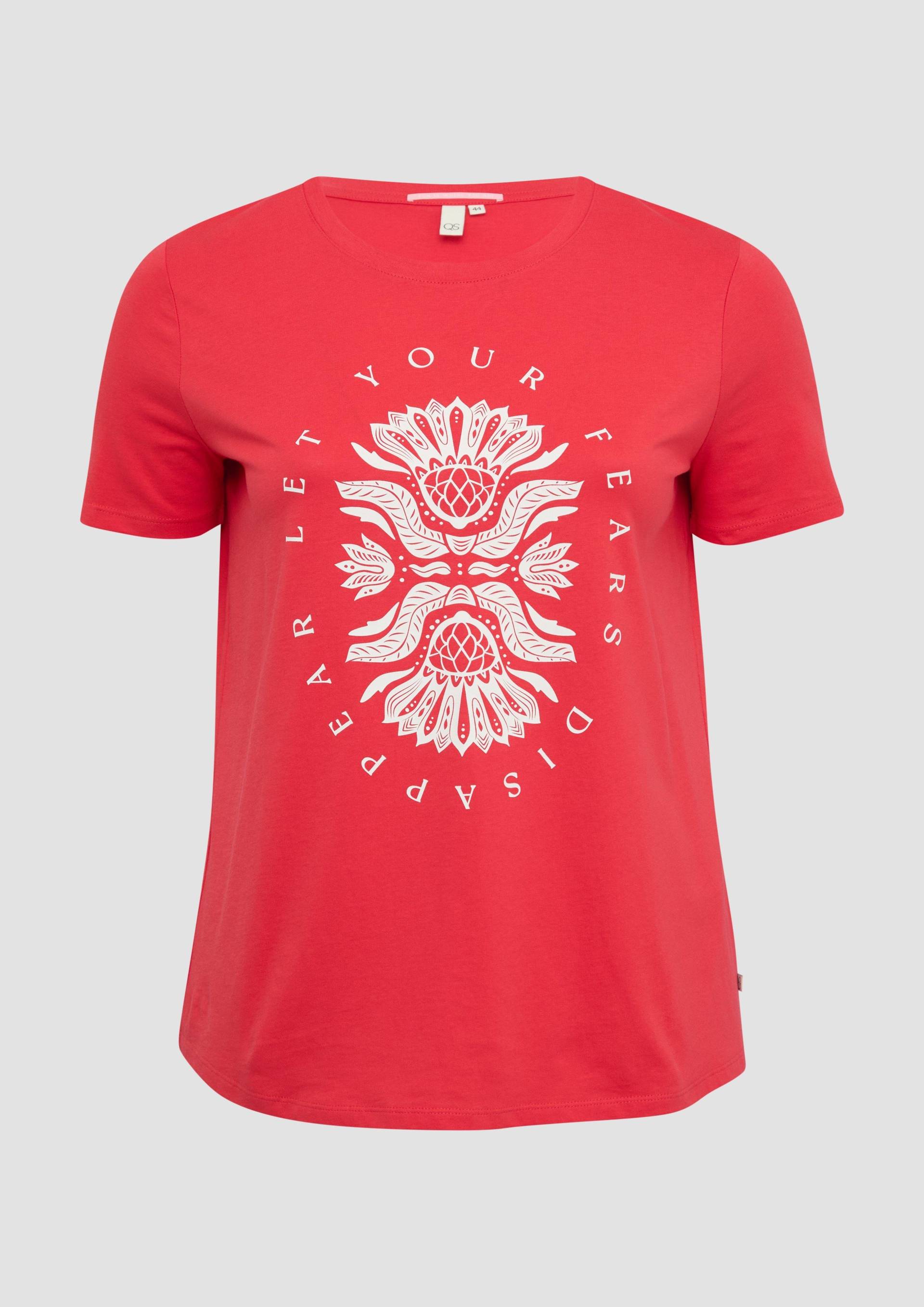 QS - Baumwollshirt mit Fronprint, Damen, rot QS - Baumwollshirt mit Fronprint, Damen, rot von QS