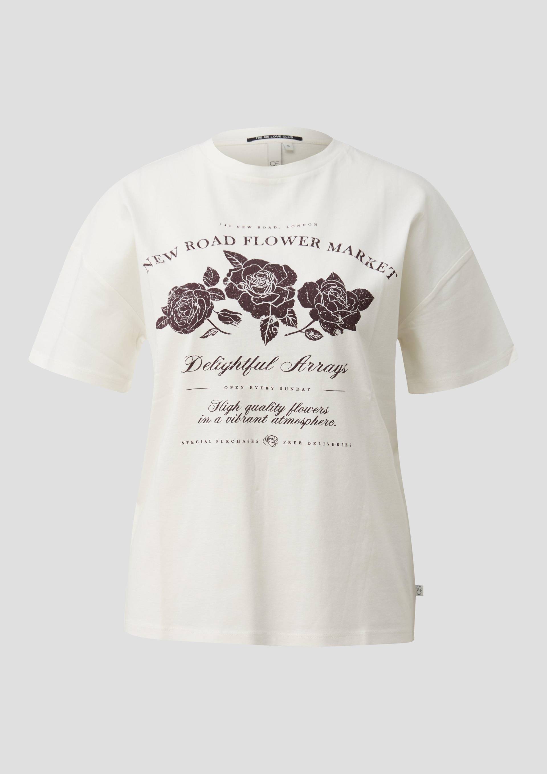 QS - Baumwollshirt mit Frontprint, Damen, creme QS - Baumwollshirt mit Frontprint, Damen, creme von QS