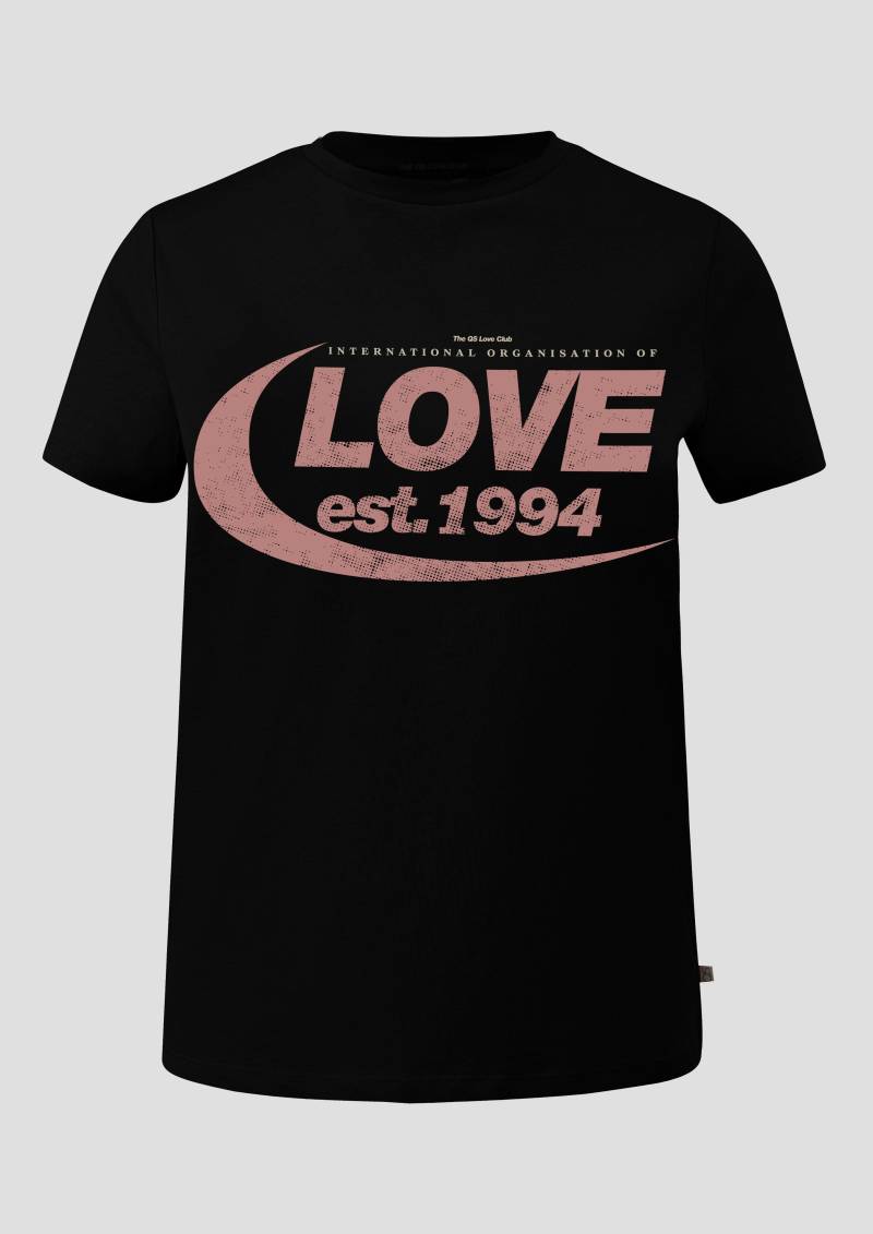 QS - Baumwollshirt mit Frontprint, Damen, schwarz QS - Baumwollshirt mit Frontprint, Damen, schwarz von QS