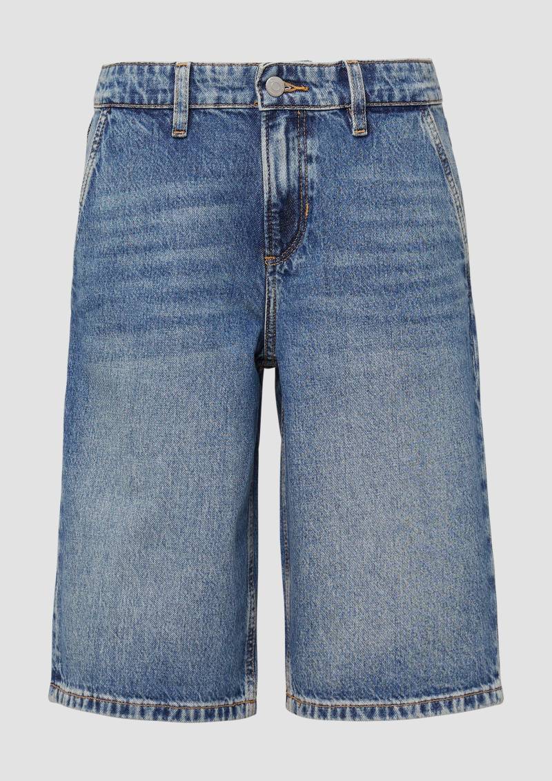 QS - Bermuda Skater / Relaxed Fit / Mid Rise, Damen, blau von QS