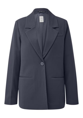 QS Blazer mit Reverskragen aus Interlockjersey tiefblau 40 von QS