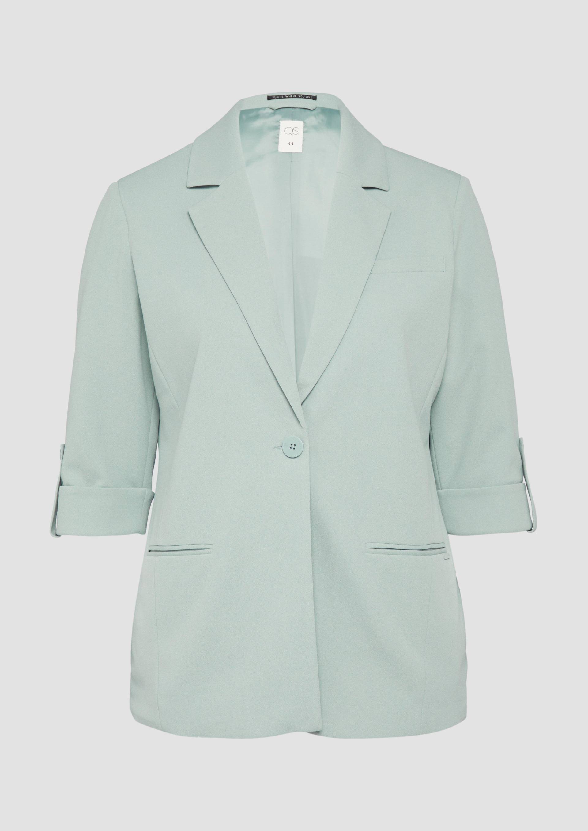 QS - Blazer mit Turn-up-Ärmeln, Damen, grün QS - Blazer mit Turn-up-Ärmeln, Damen, grün von QS