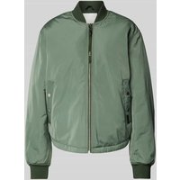 QS Blouson mit elastischen Ärmelabschlüssen Modell 'Bomber' in Oliv, Größe M von QS