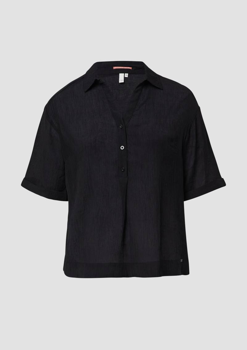 QS - Bluse im Loose Fit mit Wascheffekt, Damen, schwarz von QS
