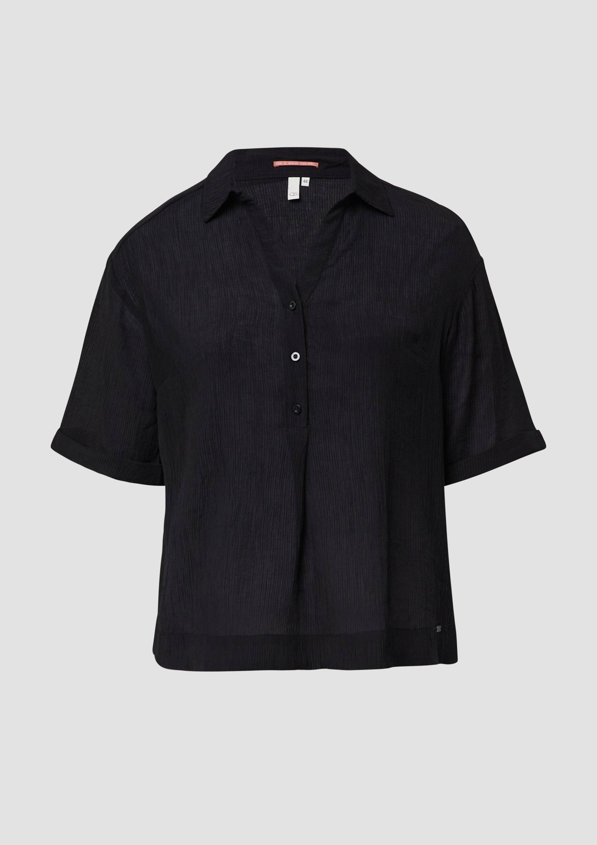 QS - Bluse im Loose Fit mit Wascheffekt, Damen, schwarz QS - Bluse im Loose Fit mit Wascheffekt, Damen, schwarz von QS