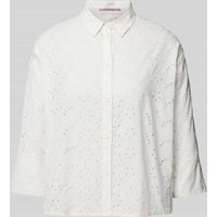 QS Bluse mit Lochstickerei in Weiss, Größe 42 von QS