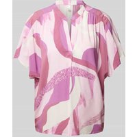 QS Blusenshirt mit Allover-Muster in Pink, Größe 36 von QS