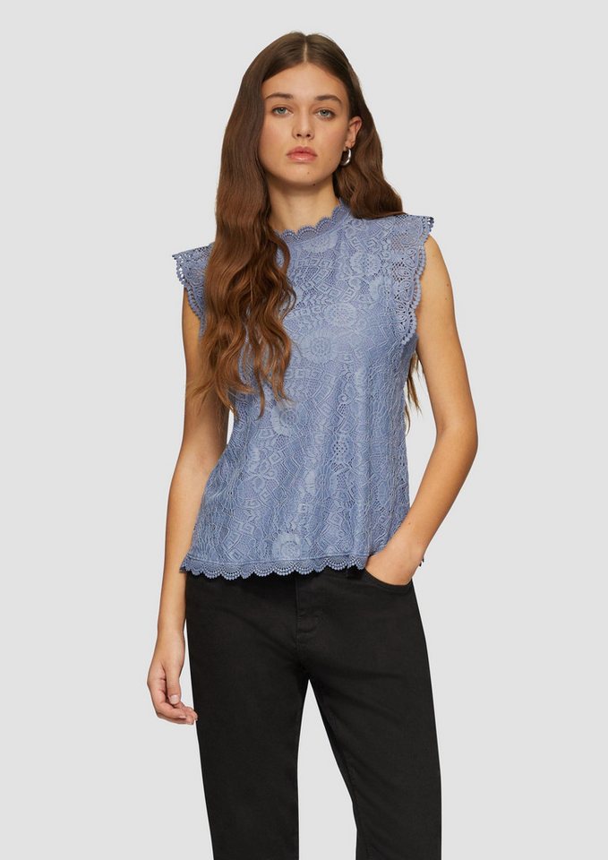 QS Blusentop Bluse Blusentop aus Spitze von QS