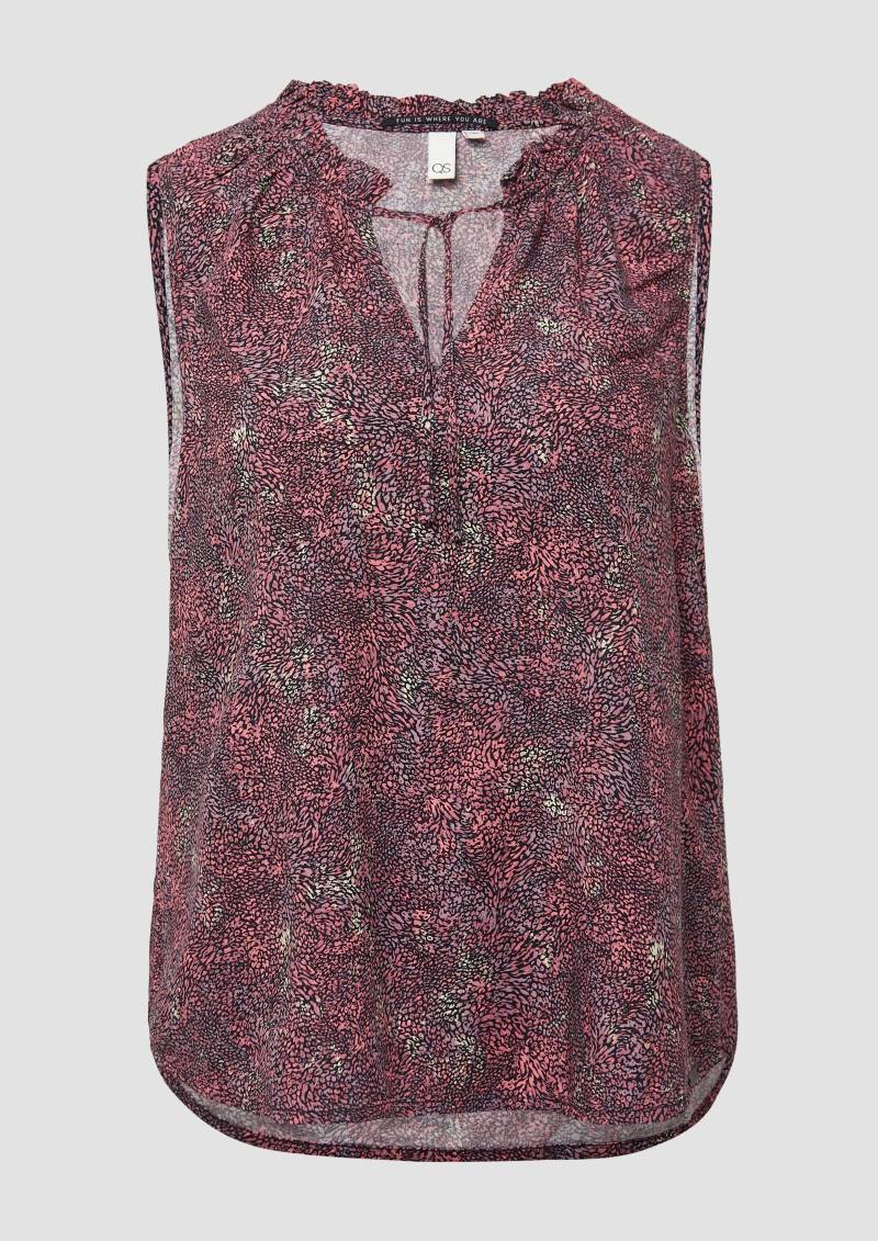 QS - Blusentop aus Viskose, Damen, mehrfarbig|pink von QS