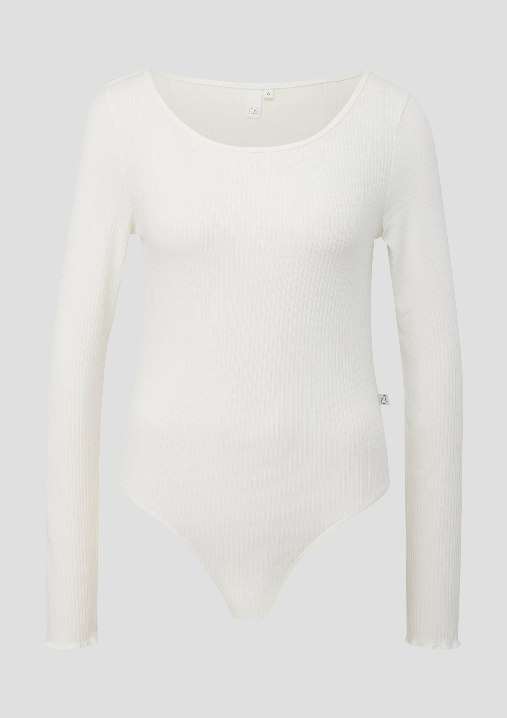 QS - Body mit Rippstruktur, Damen, creme von QS