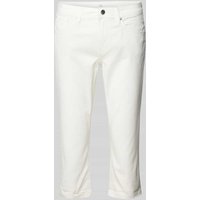 QS Caprihose in unifarbenem Design in Weiss, Größe 38 von QS