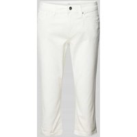 QS Caprihose in unifarbenem Design in Weiss, Größe 38 von QS