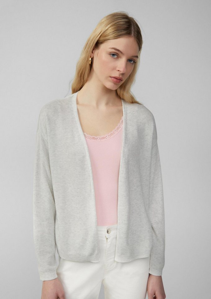QS Cardigan Strickjacke Strickjacke mit überschnittener Schulter von QS