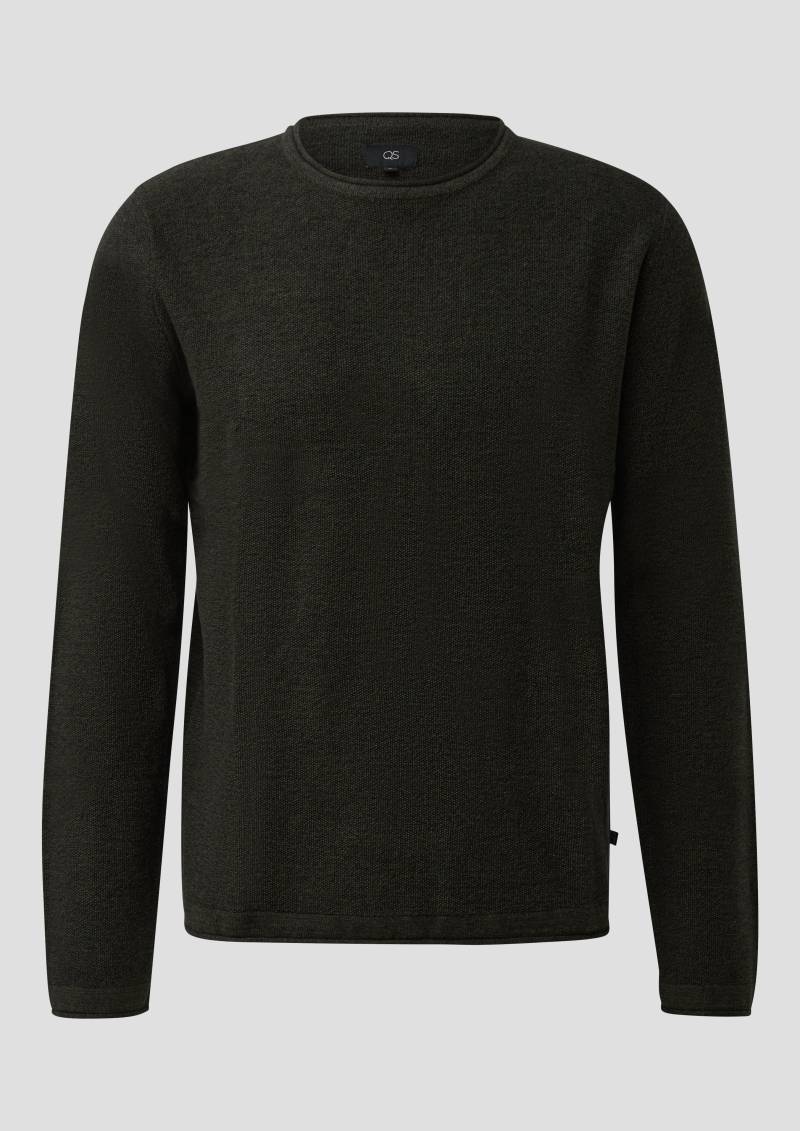 QS - Strickpullover mit Kaschmir, Herren, schwarz von QS