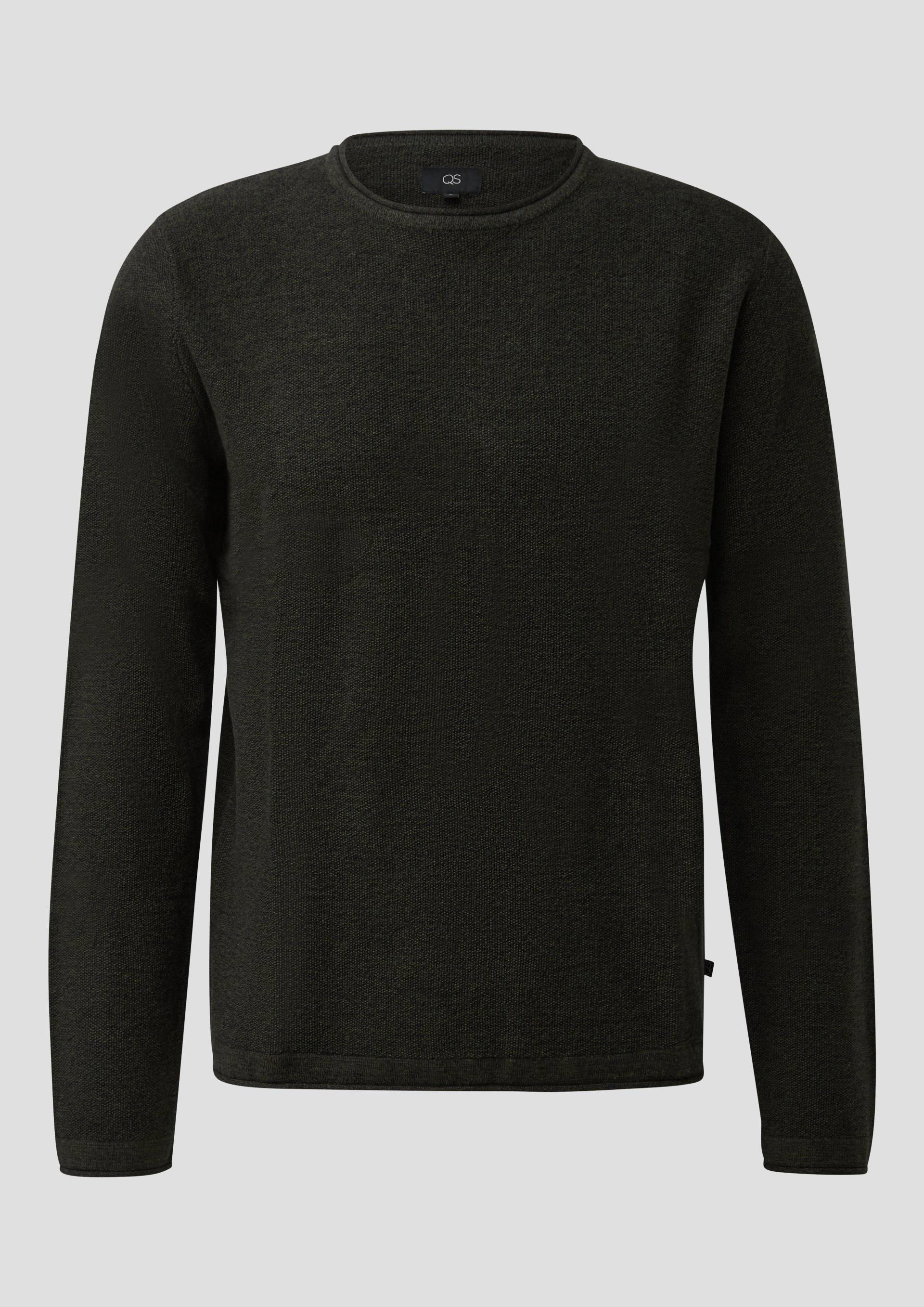 QS - Strickpullover mit Kaschmir, Herren, schwarz von QS