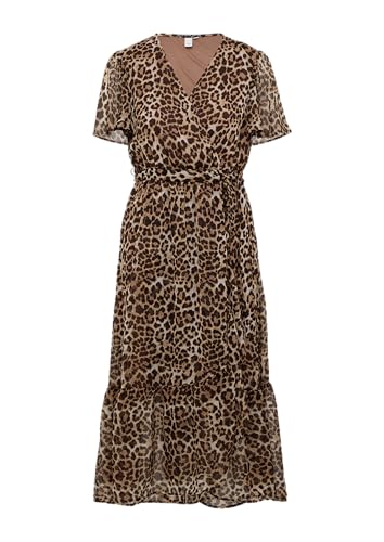 QS Chiffonkleid in Wickeloptik mit All-Over-Print schwarz 36 von QS