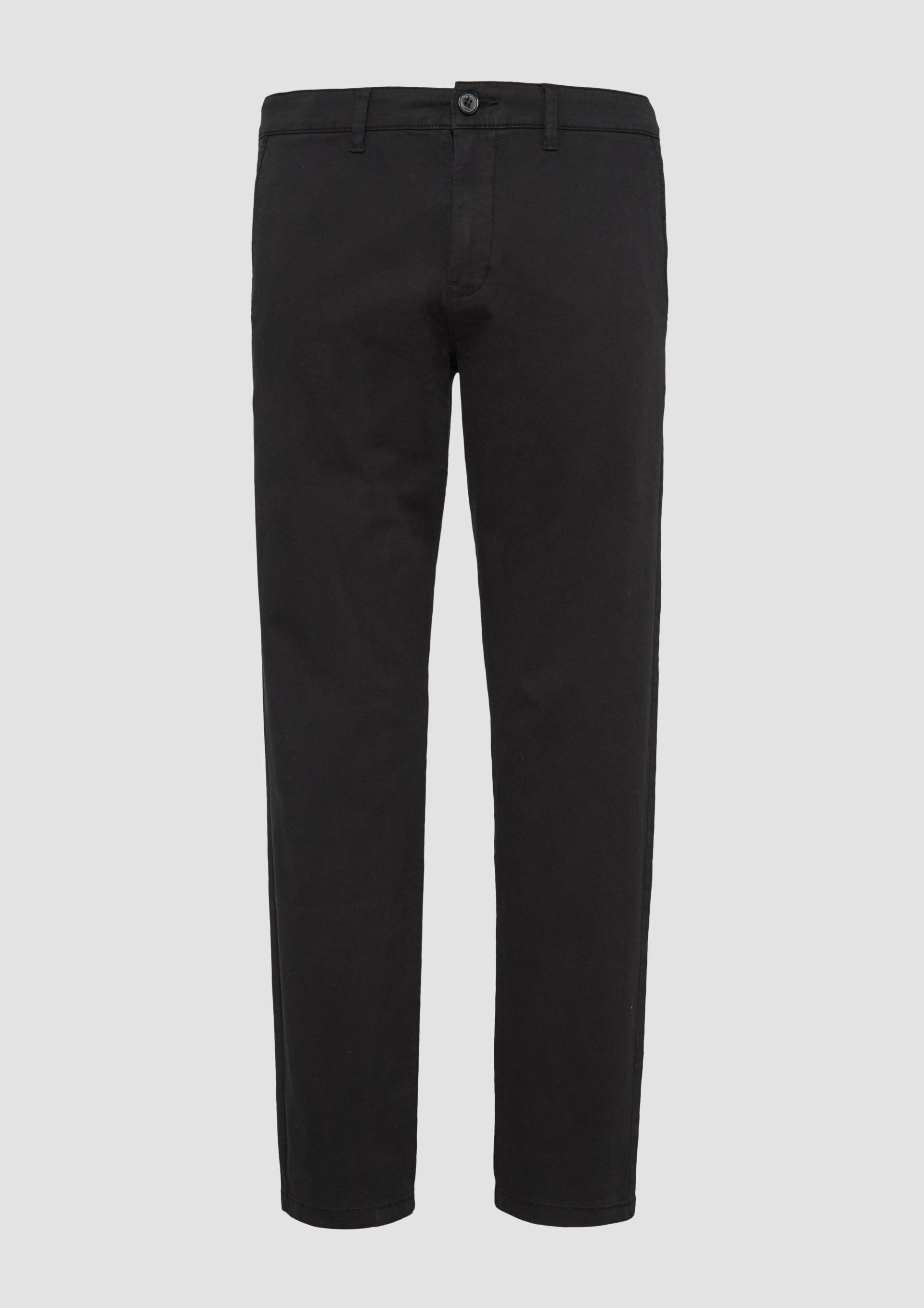 QS - Chino aus Baumwollstretch, Herren, schwarz von QS