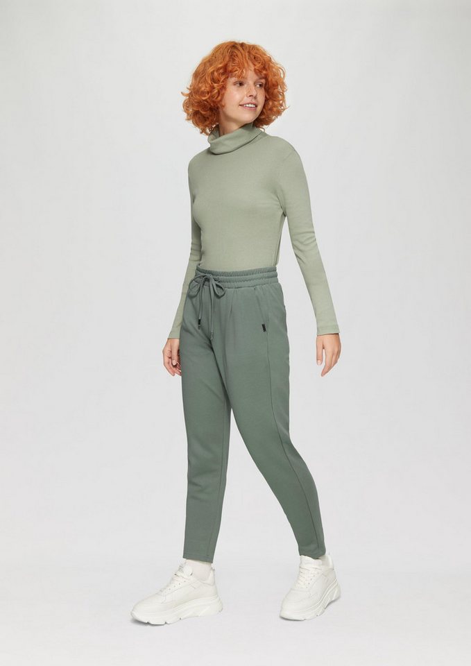 QS Chinos Hose Hose aus Interlock-Jersey mit schmal zulaufendem Bein von QS