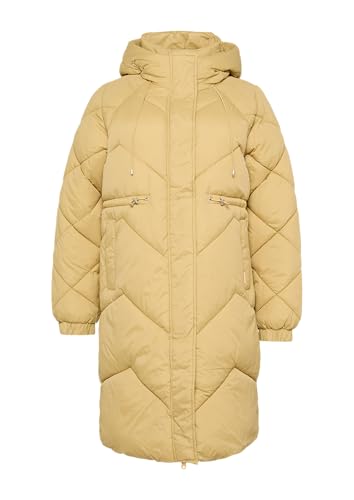 QS Damen 2132366 Steppmantel mit Kapuze, Gelb 1602, XXL von QS