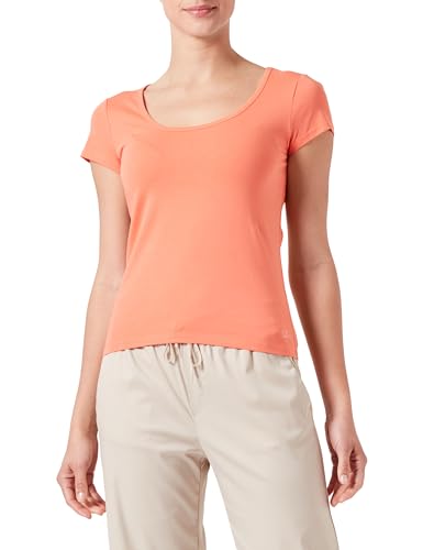 QS Damen 2144036 T-Shirt, Orange, Medium von QS