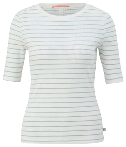 QS Damen 2144068 T-Shirt mit Rippstruktur, 61G2, X-Small von QS