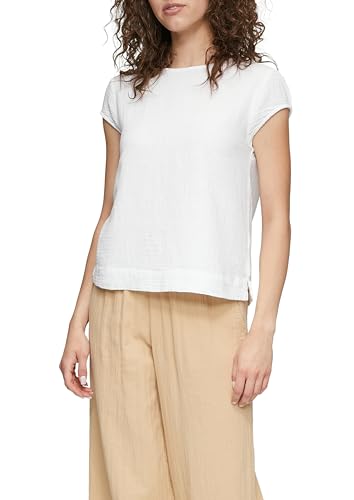 QS Damen 2146254 Blusenshirt, weiß 0100, 38 von QS