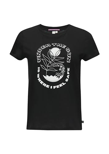 QS Damen 2147385 T-Shirt, schwarz 99D0, S QS Damen 2147385 T-Shirt, schwarz 99D0, S von QS