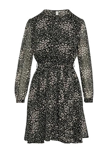 QS Damen 2157604 Chiffonkleid mit All Over Print, 99A3, 40 von QS