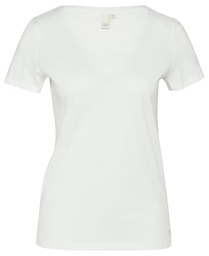 QS Damen 2162977 T-Shirt V-Neck, weiß, XX-Large von QS