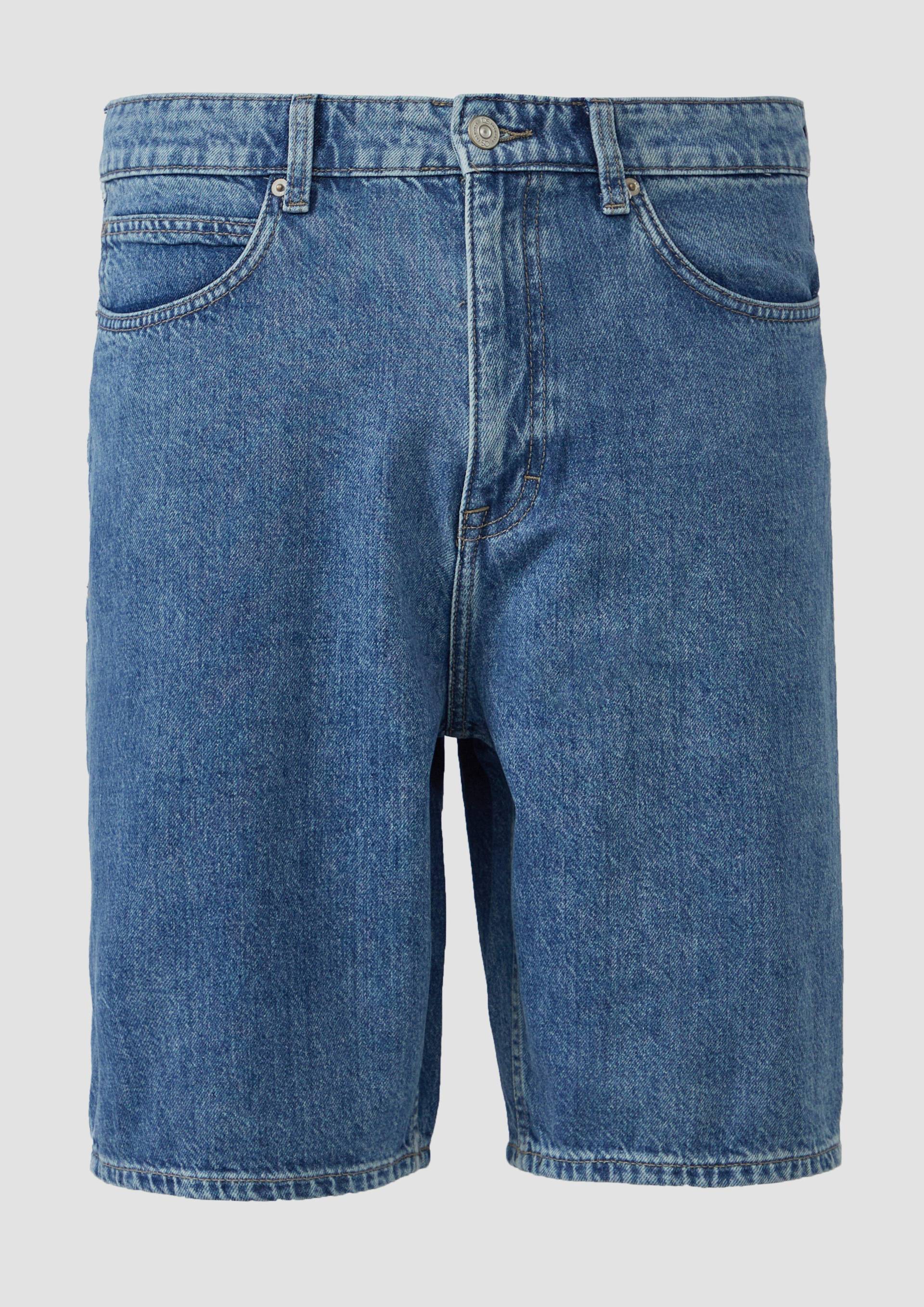 QS - Denim-Shorts / Loose Fit / Mid Rise / Wide Leg, Herren, blau QS - Denim-Shorts / Loose Fit / Mid Rise / Wide Leg, Herren, blau von QS