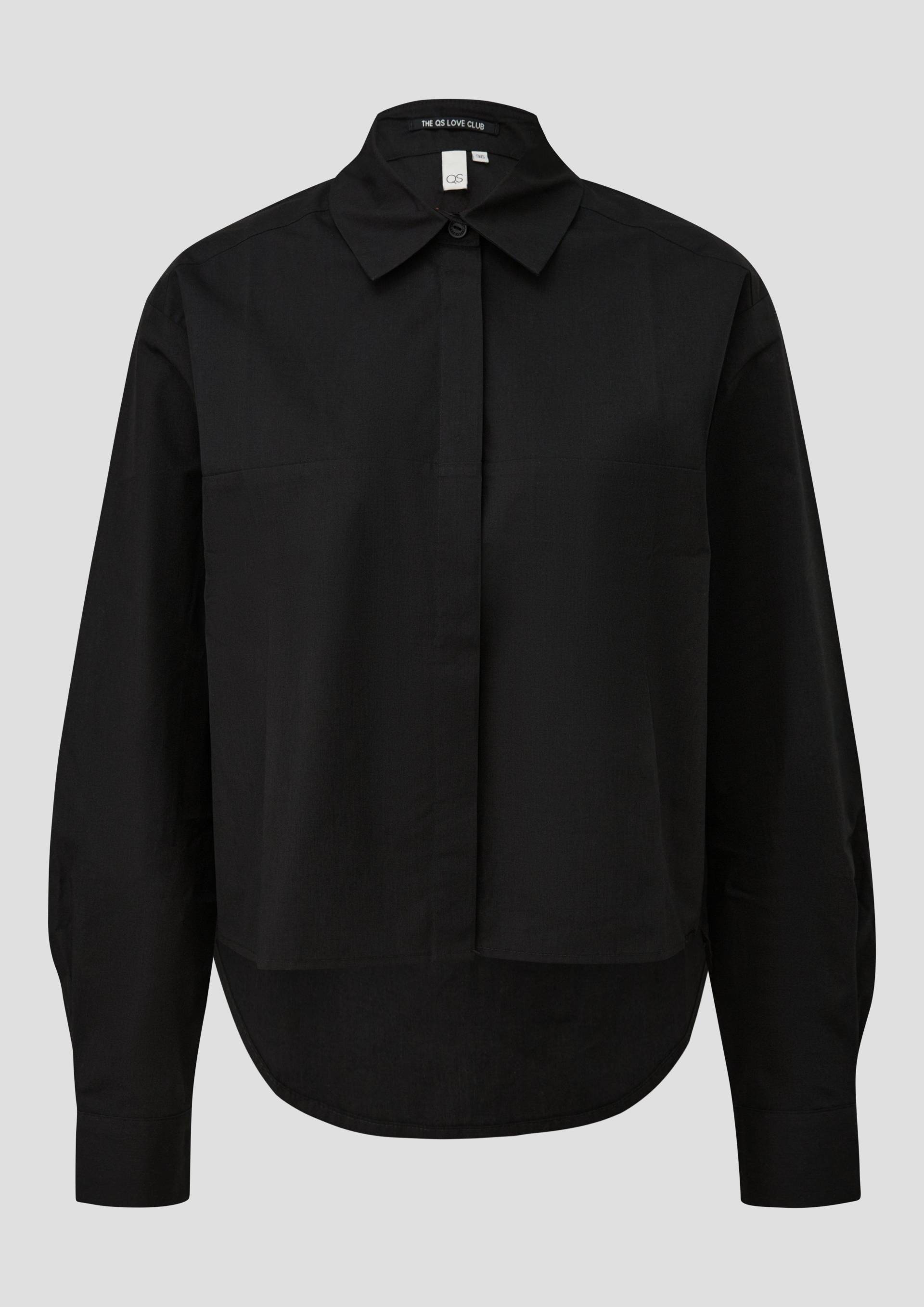 QS - Baumwollbluse, Damen, schwarz von QS