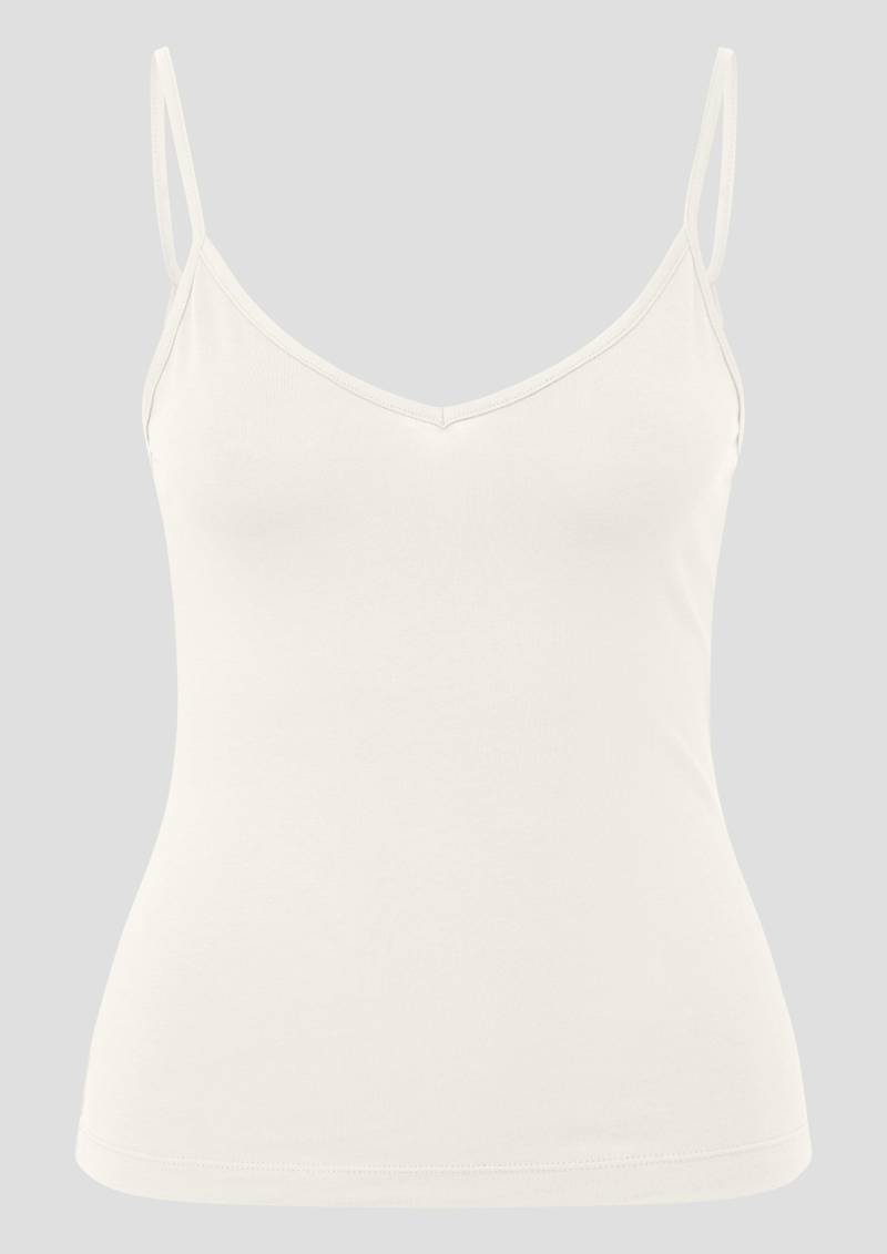 QS - Elastisches Spaghettiträgertop, Damen, creme QS - Elastisches Spaghettiträgertop, Damen, creme von QS