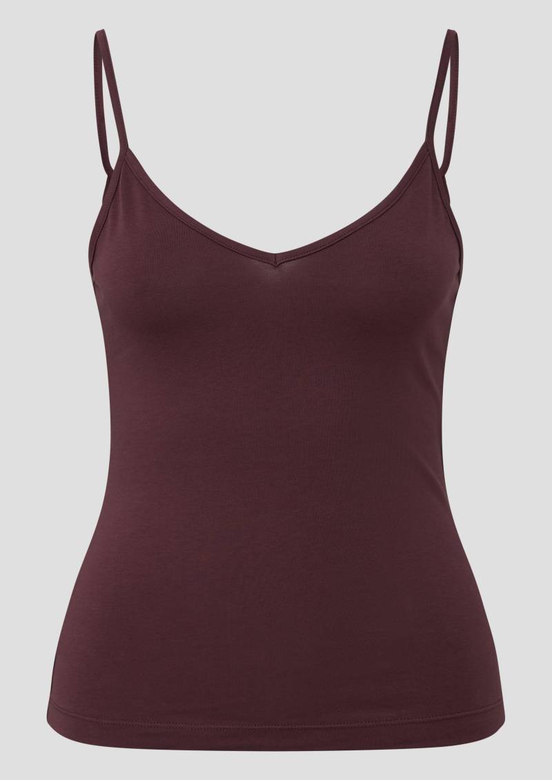 QS - Elastisches Spaghettiträgertop, Damen, rot von QS