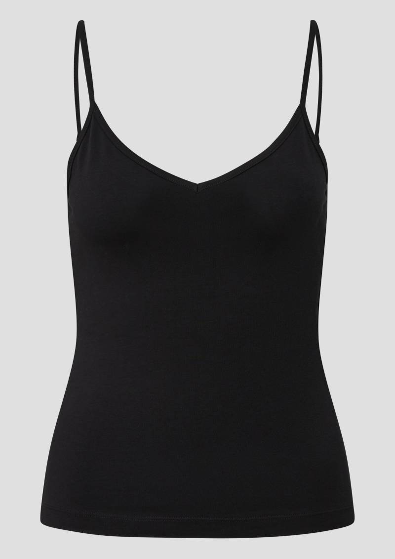 QS - Elastisches Spaghettiträgertop, Damen, schwarz QS - Elastisches Spaghettiträgertop, Damen, schwarz von QS