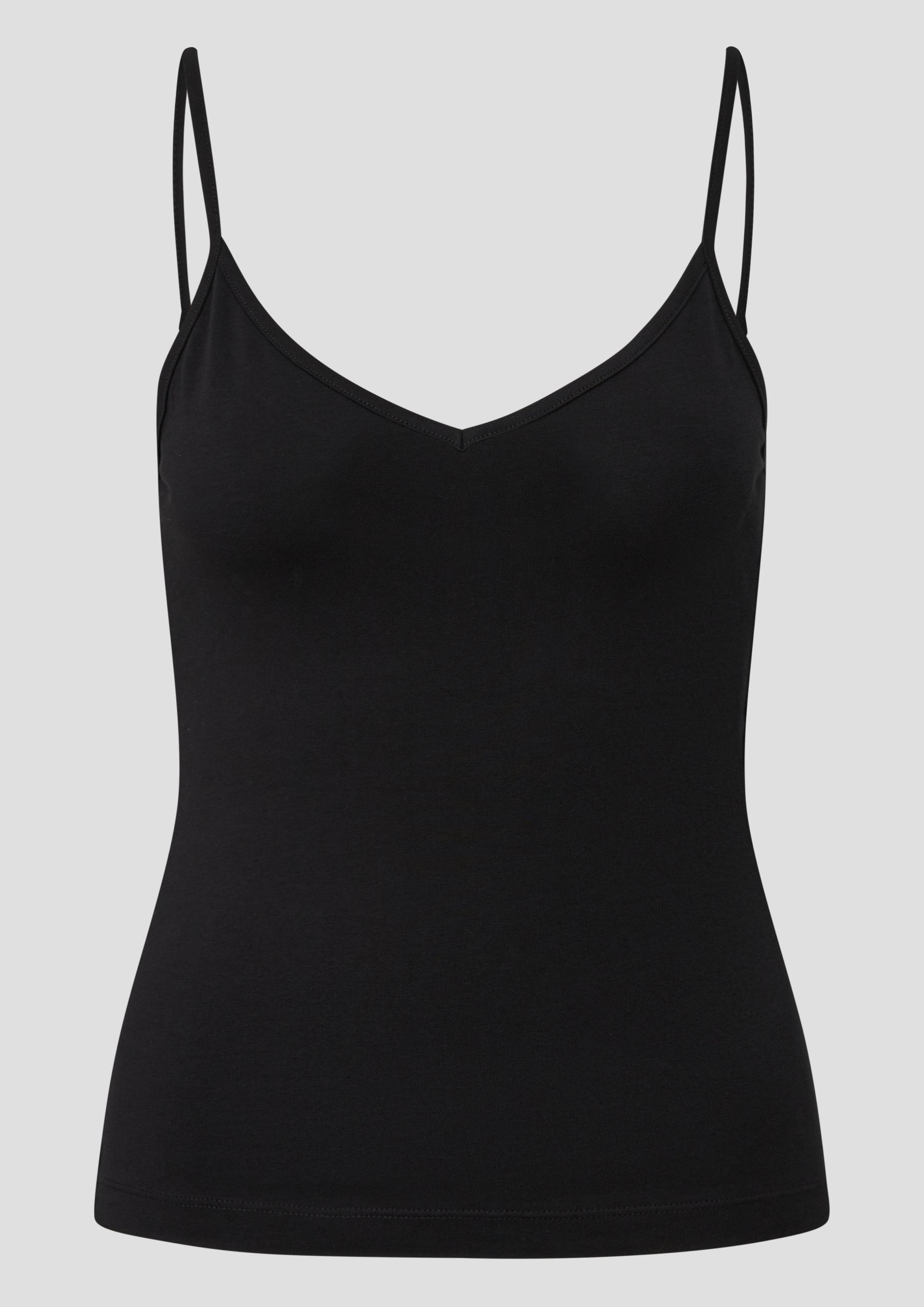 QS - Elastisches Spaghettiträgertop, Damen, schwarz QS - Elastisches Spaghettiträgertop, Damen, schwarz von QS