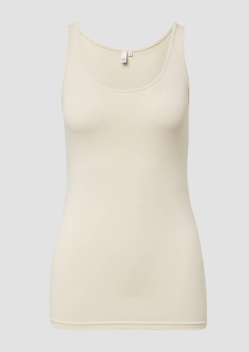 QS - Elastisches Tanktop im Slim Fit, Damen, Beige QS - Elastisches Tanktop im Slim Fit, Damen, Beige von QS