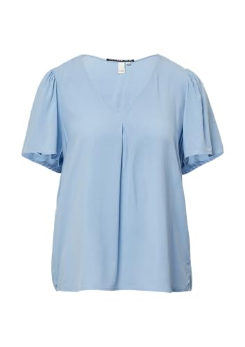 QS Feminine Kurzarmbluse aus Viskose hellblau 36 QS Feminine Kurzarmbluse aus Viskose hellblau 36 von QS