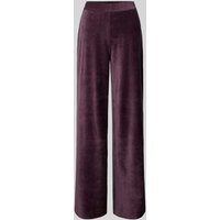 QS Flared Stoffhose mit elastischem Bund in Purple, Größe 38 von QS