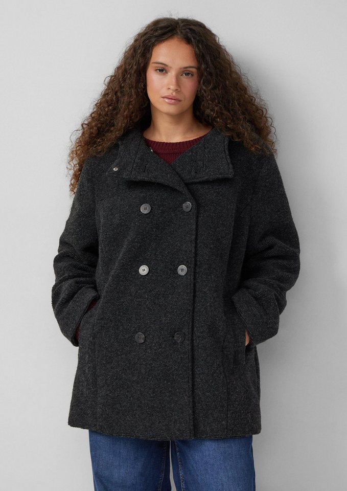 QS Funktionsjacke Outdoor-Jacke Kurzmantel in Wolloptik von QS