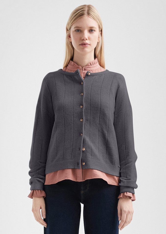 QS Funktionsjacke Weicher Cardigan mit überschnittenen Schultern von QS