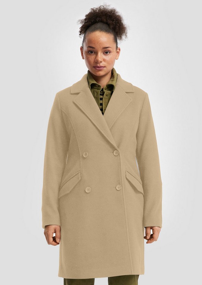 QS Funktionsmantel Taillierter Mantel in Wolloptik von QS