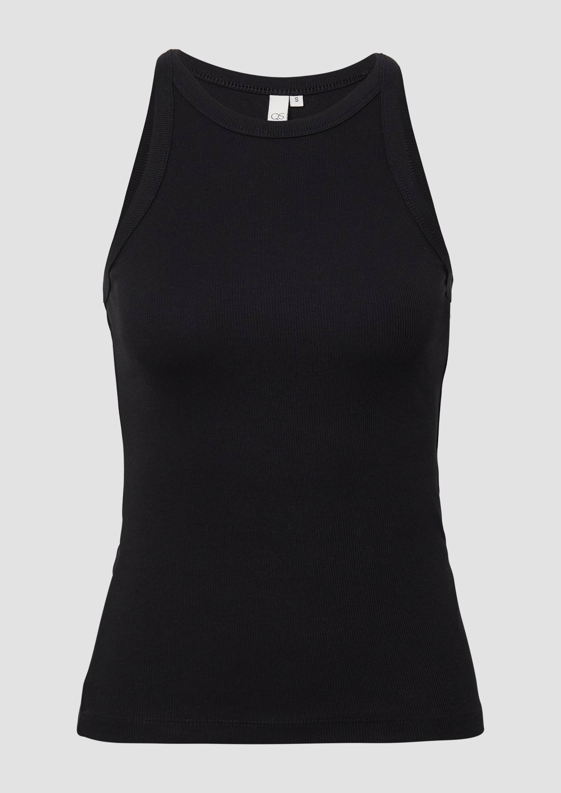 QS - Geripptes Tanktop, Damen, schwarz QS - Geripptes Tanktop, Damen, schwarz von QS