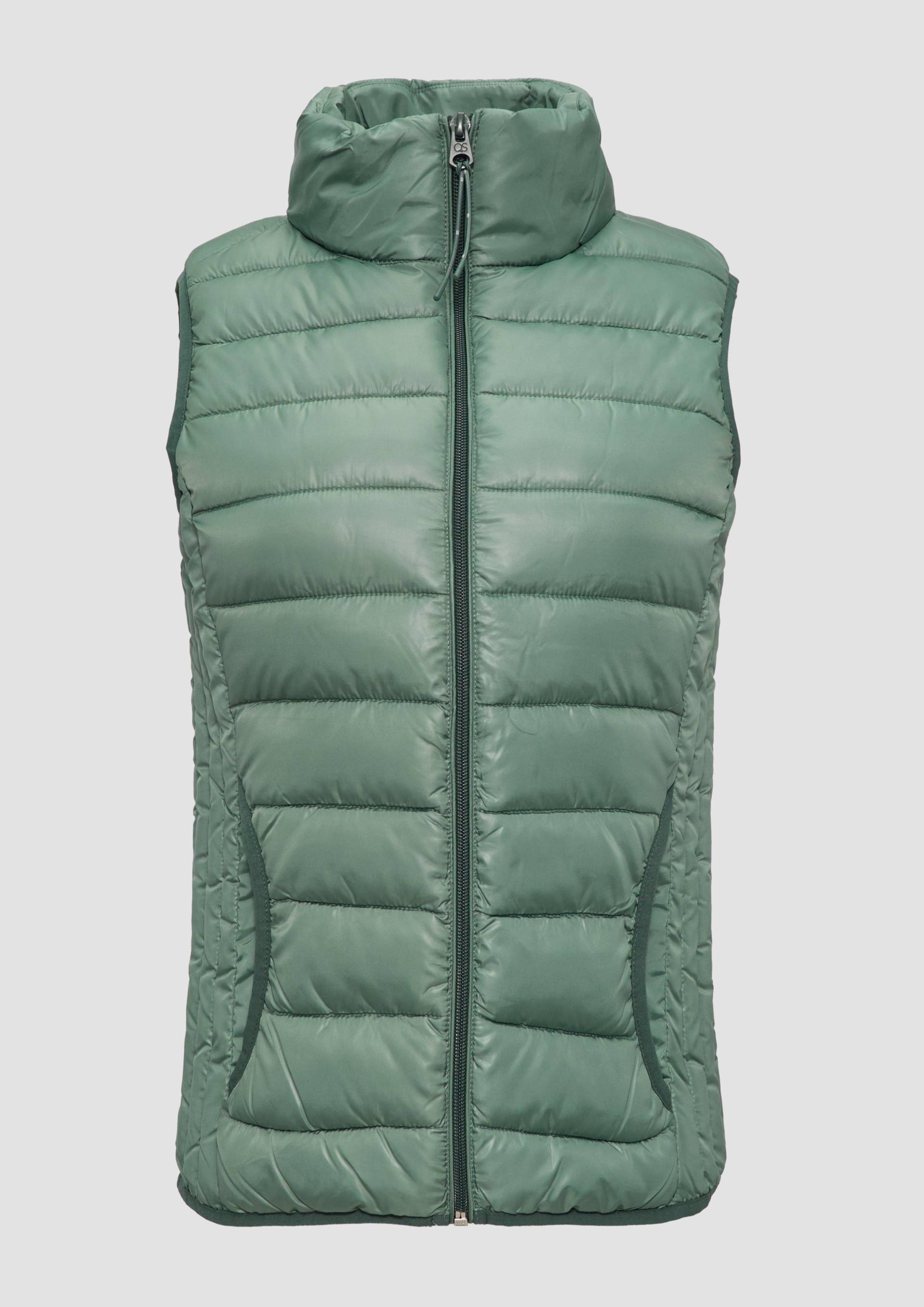 QS - Gesteppte Weste mit Stehkragen, Damen, Blau von QS